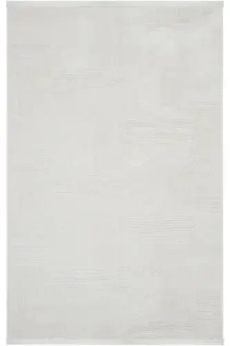 Nevada 2507 Krem Bej Chiziqli Mashina Gilami Yumshoq Kabartmali Yotoq Xonasi Salon Mehmon Xonasi Gilami-Krem 3 - 5