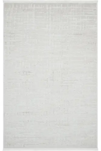 Nevada 2508 Beige White Striped Soft Machine Carpet Embossed Bedroom Living Room Rug-Cream 1 - 3