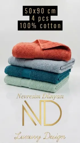 Nevresim Dünyası 50x100 4'lü Havlu Prime 6 - NEVRESIMDUNYASI (1)