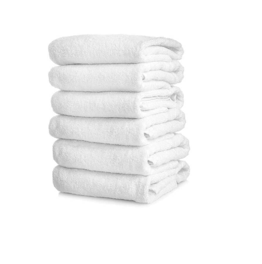 Nevresim Dunyasi 6-Piece Hotel-Style 90x150 White Bath Towel - 8