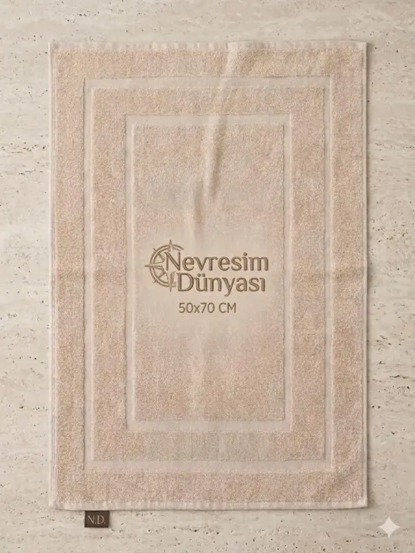 Nevresim Dünyası Ayak Havlu 50x70 Bej - 1