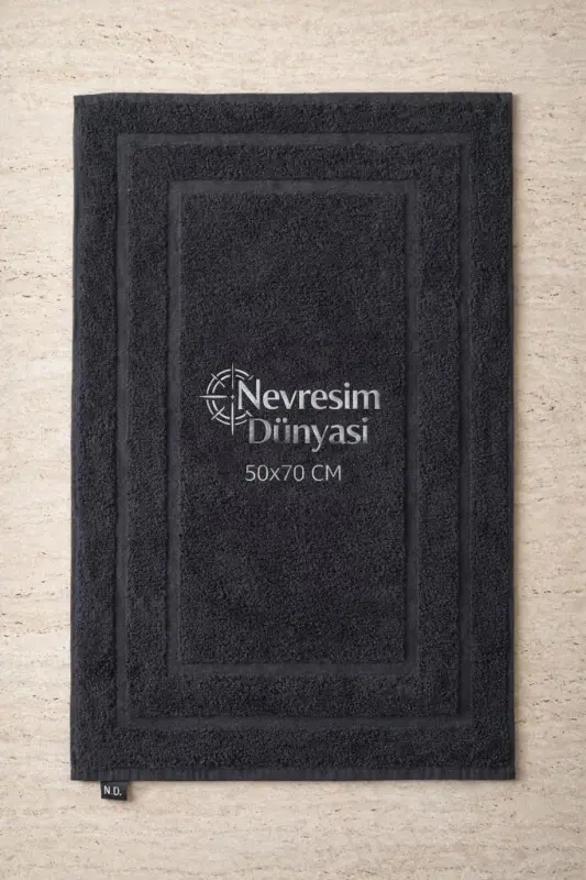 Nevresim Dünyası Ayak Havlu 50x70 Siyah - 1