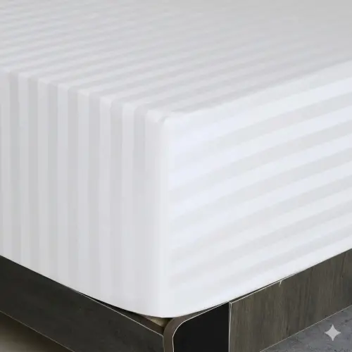 Nevresim Dünyası Çift Kişilik Çarşaf Seti Beyaz - NEVRESIMDUNYASI (1)