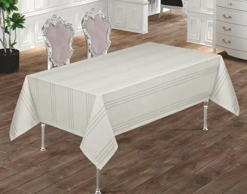 Nevresim Dünyası Dertsiz Masa Örtüsü 160x220 Krem - 1