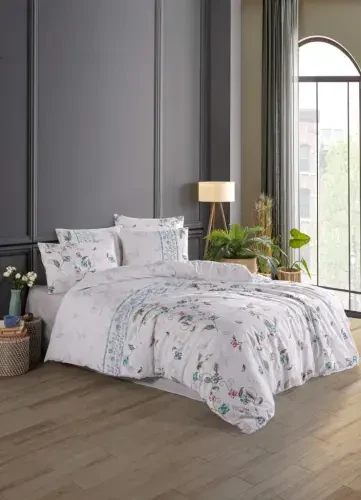Nevresim Dünyası Ранфорс Двуспальный Комплект Постельного Белья Саре - 1