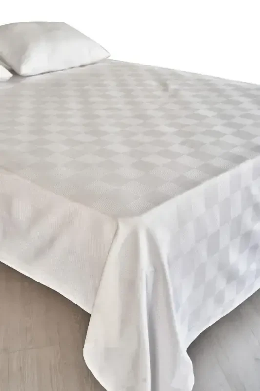 Nevresim Dünyası Tek Kişilik Pamuk Beyaz Tek Pike 160x240 - 1