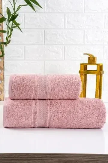 Nevresim Dunyosi Pudra 2'li Havlu Seti - 1