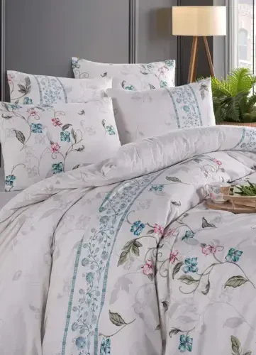 Nevresim Dunyosi Ranforce Çift Kişilik Nevresim Takımı Sare - 2