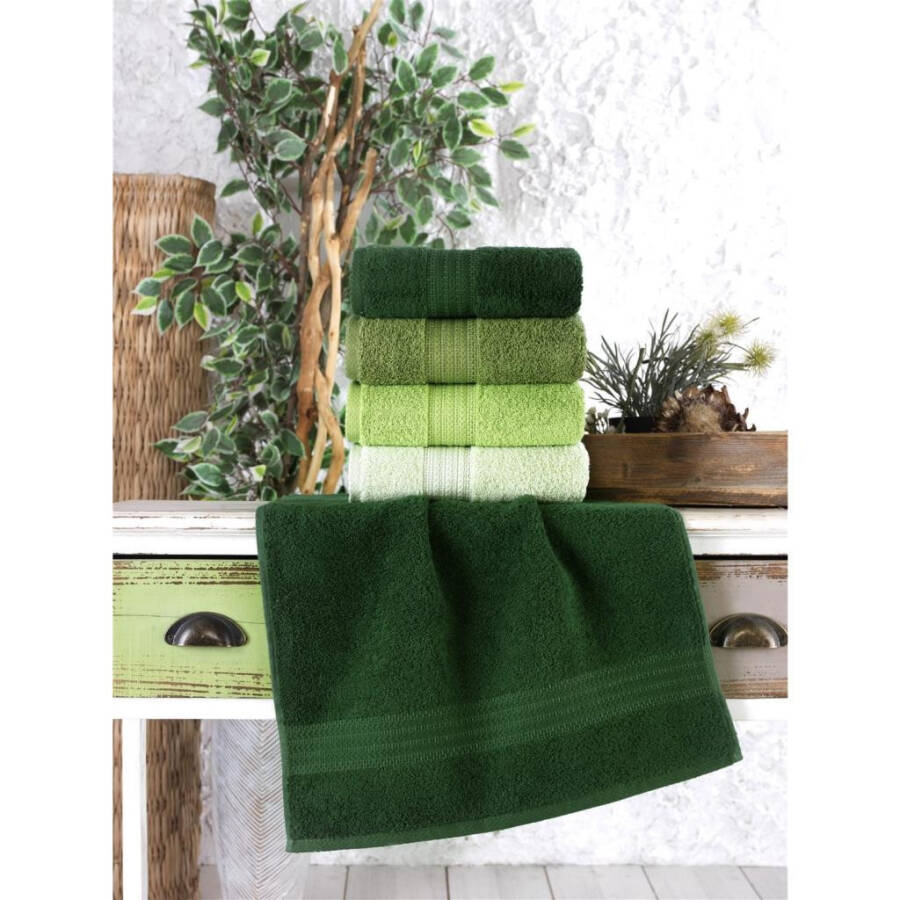 Nevresim World Cotton 4-Piece Towel Set Green (ND) - 1