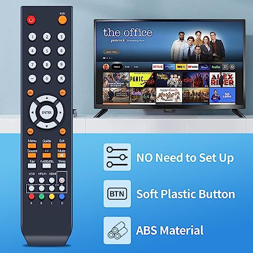 New 8142026670003C Universal Remote Control Replacement for All Sceptre TV LED LCD HDTV - No Programing or Setup Required - 3