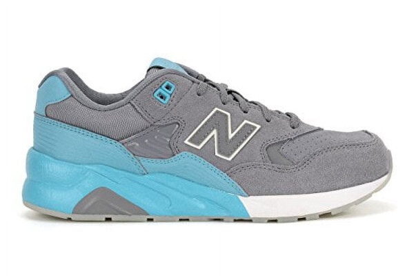 New Balance KL580URG: Classic 580 Elite GREY/Baby-Blue Casual Youth/Women Sneaker (4.5) - 1