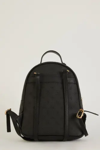 New Black Print Women's Backpack 05PO22Y1541 - Print New Black - 4