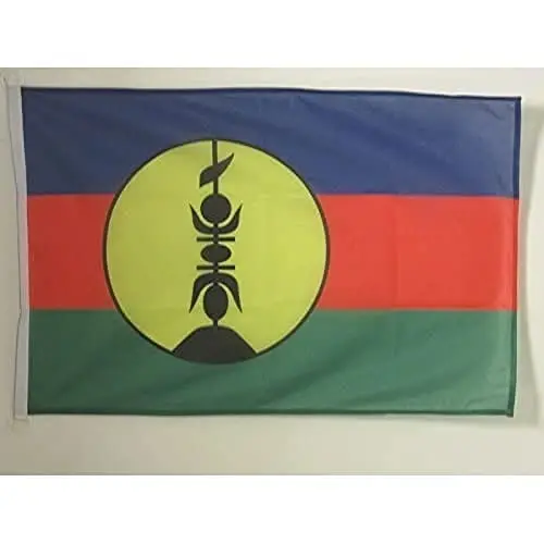 New Caledonia NAUTICAL Flag 18'' x 12'' - New Caledonian flags 30 x 45 cm. - Banner 12x18 in for boat - AZ FLAG 