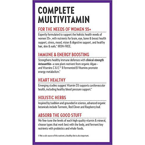 New Chapter Women's Multivitamin 50 plus for Cellular Energy, Heart & Immune Support with 20+ Nutrients + Astaxanthin - Every Woman's One Daily 55+, Gentle on The Stomach, 48 Count - 5