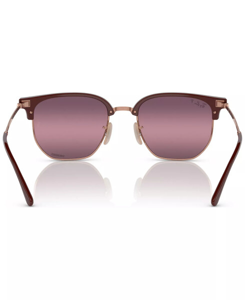 New Clubmaster Polarized Sunglasses, RB4416 Bordeaux on Rose Gold-Tone - 4