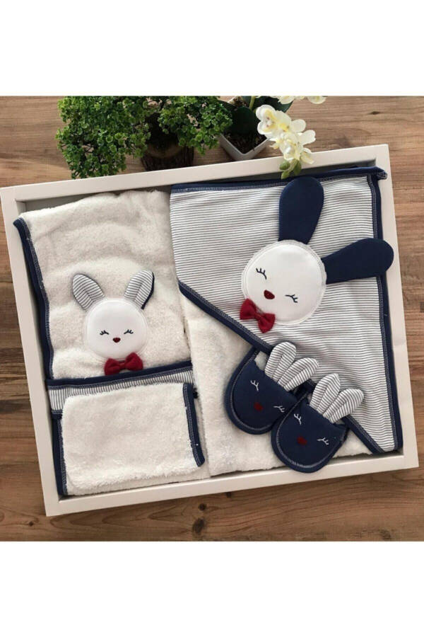 New Collection Baby Boy Towel Robe Set L100826 Baby Birth Gift - 5