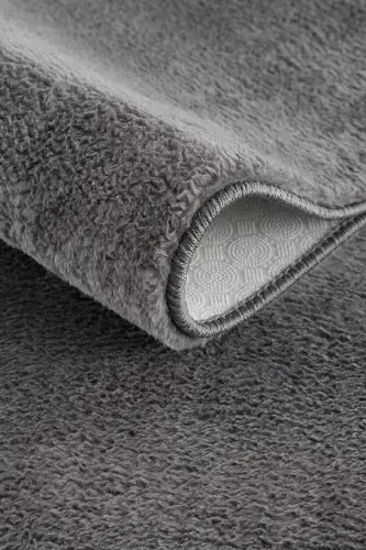 New Generation Anthracite Fur Plush Rug - 3