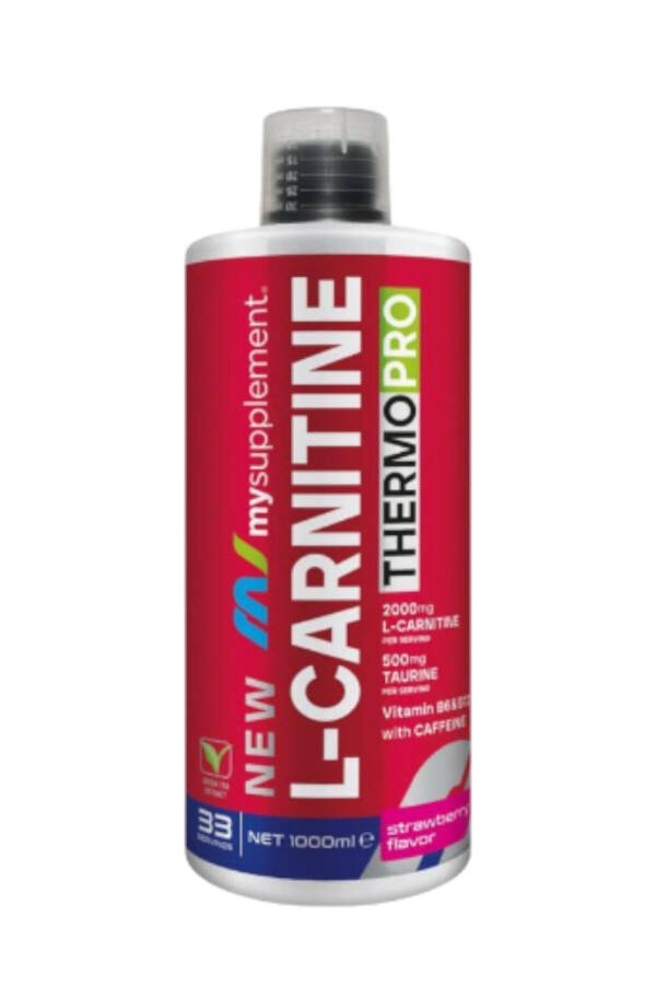 New L-carnitine Thermopro Strawberry Flavored 2000mg L-carnitine Liquid 1000ml 33 Servings - 1