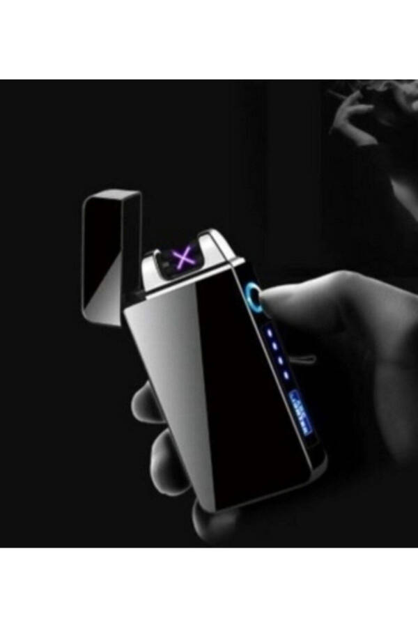 New Model USB Rechargeable Electric Lighter Black - 2