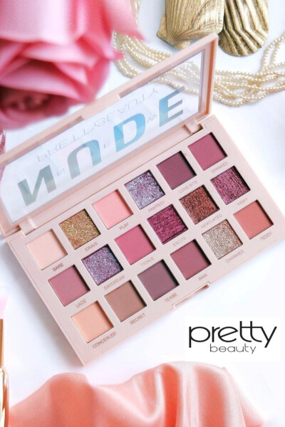 New Nude 18-Color Eyeshadow Palette - PRETTY BEAUTY (1)