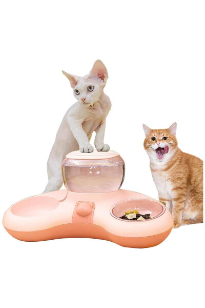 New Pet Storage Cat-Dog Food And Water Bowl Set 1.4l - 2