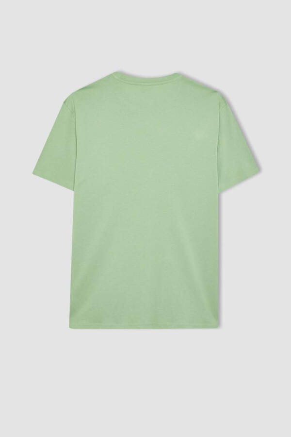 New Regular Fit Crew Neck Basic Short Sleeve 100% Cotton T-Shirt Mint - 9