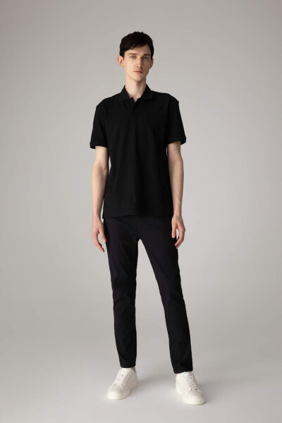 New Regular Fit Short Sleeve Polo Shirt Black - 2