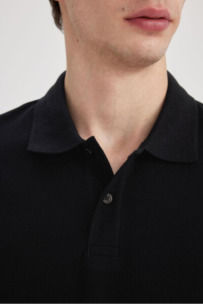 New Regular Fit Short Sleeve Polo Shirt Black - 15