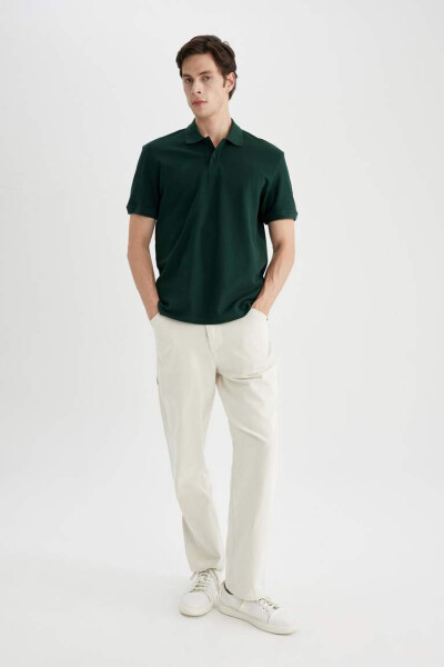 New Regular Fit Short Sleeve Polo Shirt Dark Green - 6