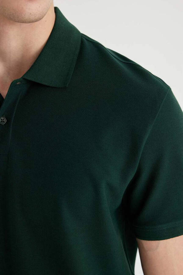 New Regular Fit Short Sleeve Polo Shirt Dark Green - 9