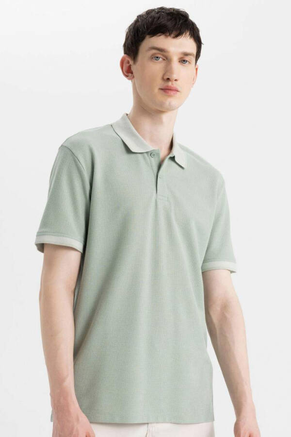 New Regular Fit Short Sleeve Polo Shirt Light Green - 1