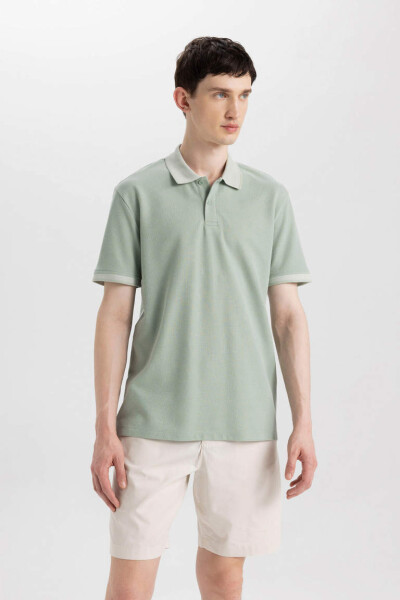 New Regular Fit Short Sleeve Polo Shirt Light Green - 3