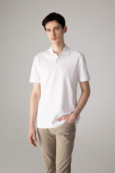 New Regular Fit Short Sleeve Polo T-Shirt White - 2