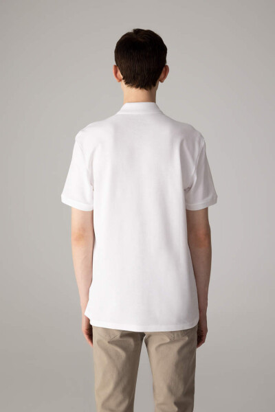 New Regular Fit Short Sleeve Polo T-Shirt White - 4