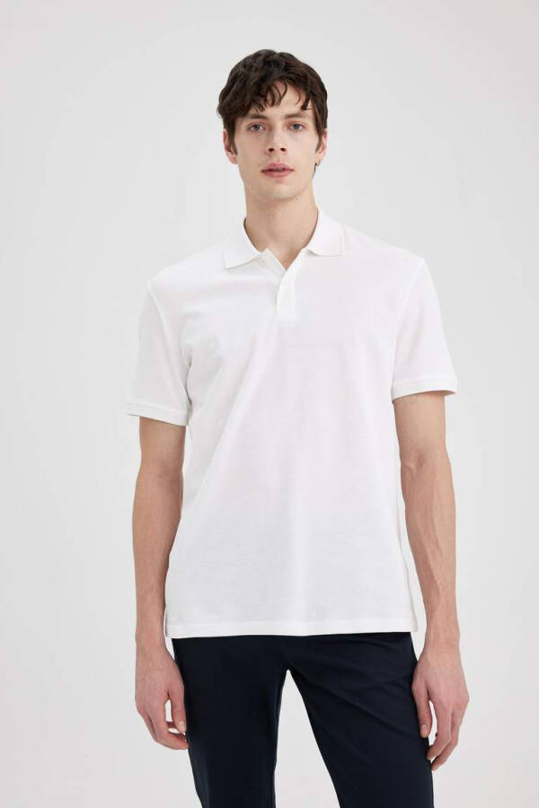 New Regular Fit Short Sleeve Polo T-Shirt White - 7