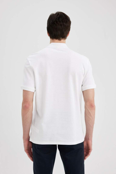 New Regular Fit Short Sleeve Polo T-Shirt White - 8