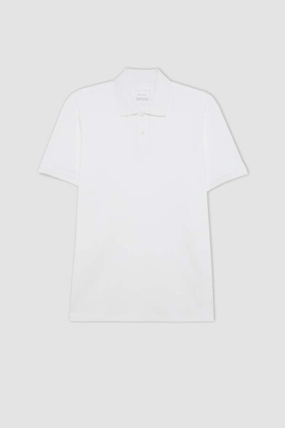 New Regular Fit Short Sleeve Polo T-Shirt White - 9