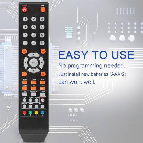 New Replaced Remote fit for Sceptre TV E195BD-SR U435CV-UMR E246BD-SMQK C550CV-UMR E168WV-SS X438BV-FSR X322BV-SRR C650CV-UMR C658CV-UMR E168WD-SS E16 Models - 4