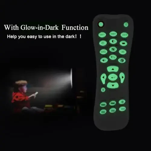 New Replacement Remote Control compatible with Optoma Projector HD26 GT1080 GT1070X HD141X DH1008 HD37 HDF536 HDF537ST HD200D EH200ST L-27-5KEY Controller - 7