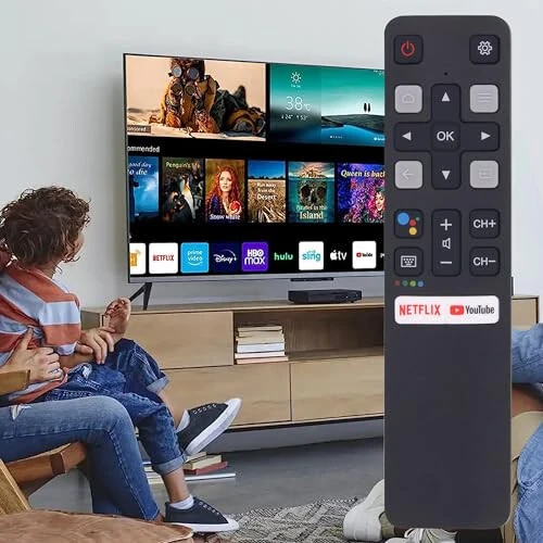 New Replacement Remote Control RC802V FNR1 Fit for TCL Android 4K Smart TV 50S434 55S434 75S434 40S330 70S430 32S334 55S435 50S435 43S434 32S6500A [NO Voice Function] - 7