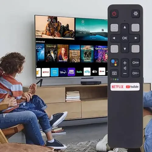 New Replacement Remote Control RC802V FNR1 Fit for TCL Android 4K Smart TV 50S434 55S434 75S434 40S330 70S430 32S334 55S435 50S435 43S434 32S6500A [NO Voice Function] - 7