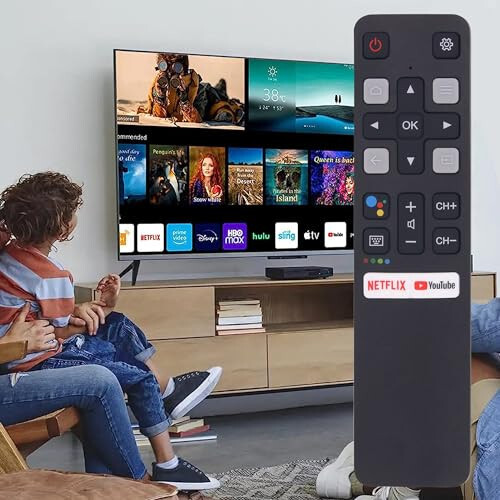New Replacement Remote Control RC802V FNR1 Fit for TCL Android 4K Smart TV 50S434 55S434 75S434 40S330 70S430 32S334 55S435 50S435 43S434 32S6500A [NO Voice Function] - 7