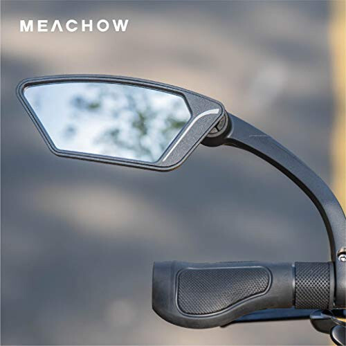 New Scratch Resistant Glass Lens, Handlebar Bike Mirror, Rotatable Safe Rearview Mirror, Bicycle Mirror, ME-002 - MEACHOW (1)