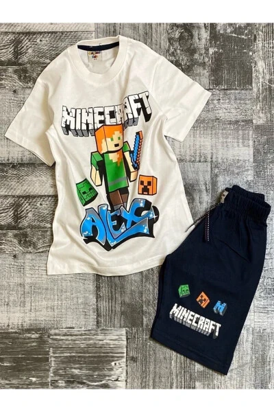 New Season Boys' Cotton Shorts Set - MINECRAFT