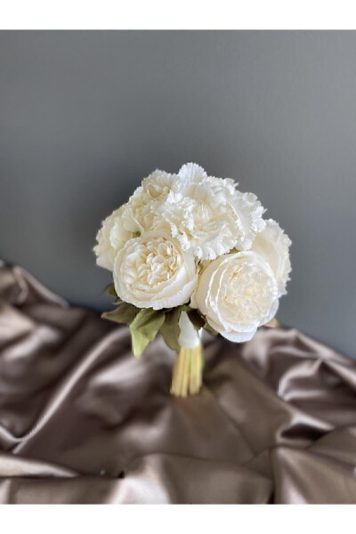 New Season Cream Peony Carnation Bridal Flower-corsage-bridal Bouquet 2 Piece Set - 28