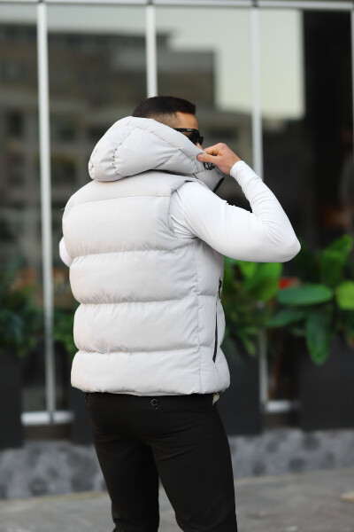 New Season Hooded Waterproof Puffer Vest - 4