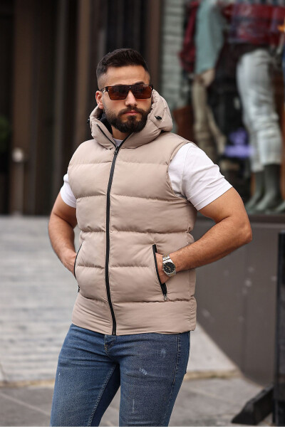 NEW SEASON HOODED WATERPROOF PUFFER VEST - 1