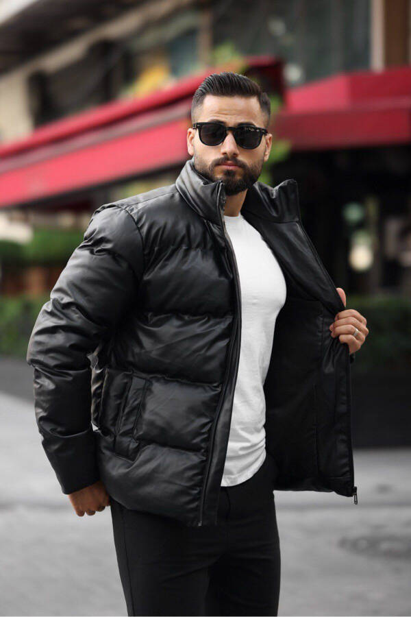 New Season Leather Puffer Jacket - 1