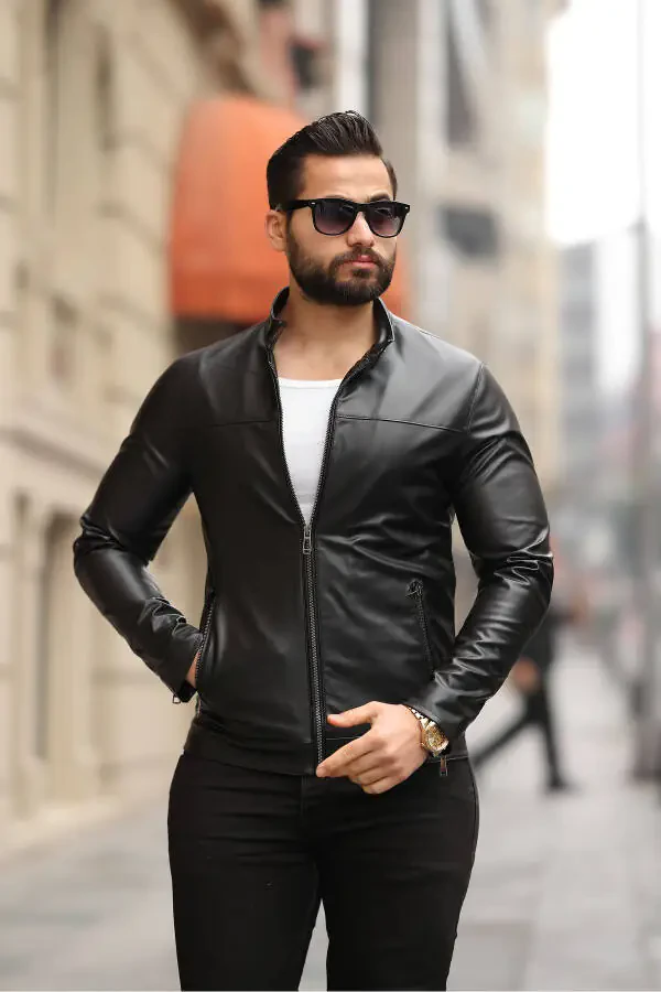 New Season Men's Carbon Leather Jacket - 3