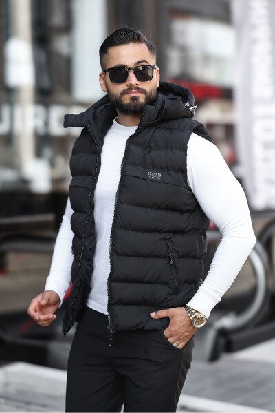 NEW SEASON MEN'S DETACHABLE HOODED PUFFER VEST - S&M CLOTHİNG